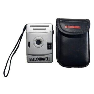 Bell Howell Ultra Compact 35 mm Camera Focus Free 28mm Lens Silver in Black Case